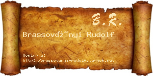 Brassoványi Rudolf névjegykártya